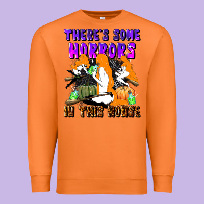 There's Some Horrors In This House Premium Sweatshirt Designed By Lillyallendesigns