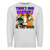 Dove Grey there's some horrors in this house Premium Sweatshirt - LillyAllenDesigns