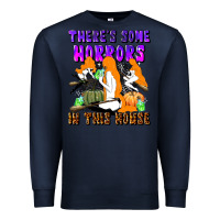 Navy there's some horrors in this house Premium Sweatshirt - LillyAllenDesigns