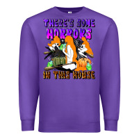 Purple there's some horrors in this house Premium Sweatshirt - LillyAllenDesigns