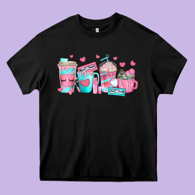 Lash Hustler Coffee Cups Heavy Core Tee Designed By Texasbilliewilder