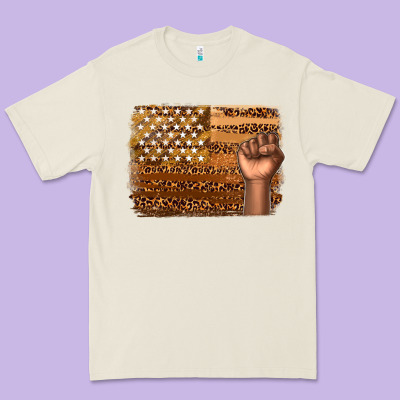 Premium Tee American melanin flag