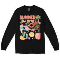 Black retro summer Long Sleeve Tee - JahusDesignShop