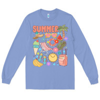 Colony Blue retro summer Long Sleeve Tee - JahusDesignShop