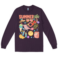 Plum retro summer Long Sleeve Tee - JahusDesignShop