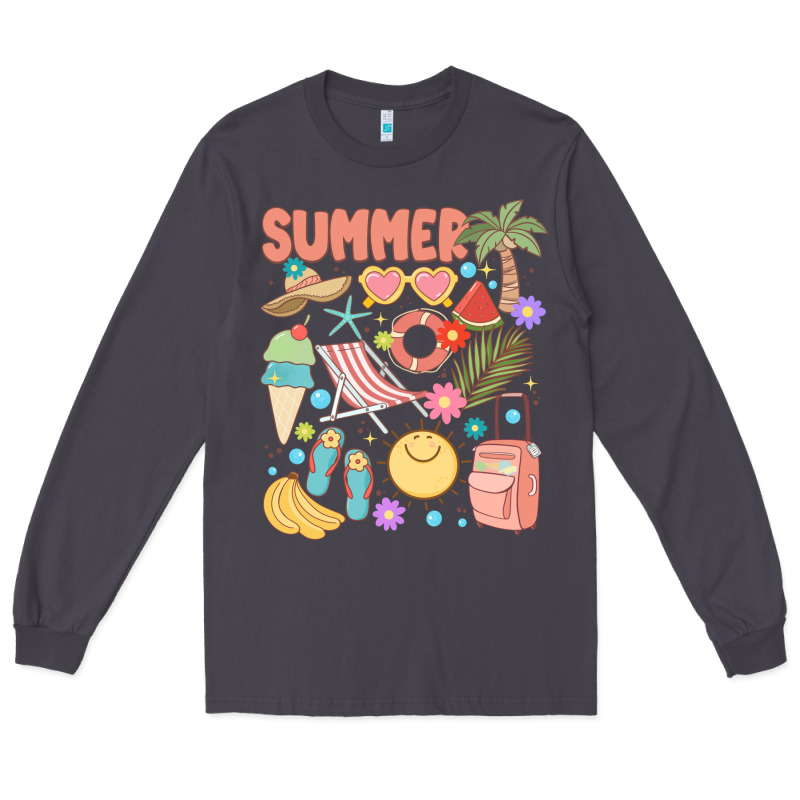 Retro Summer Long Sleeve Tee by JahusDesignShop | Teevron