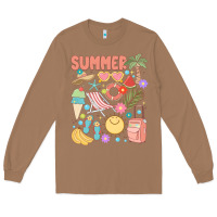 Toasted Coconut retro summer Long Sleeve Tee - JahusDesignShop