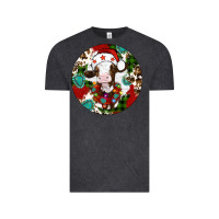Vintage Black Christmas cow gemstone Vintage Tee - Artiststas