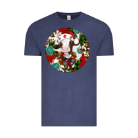 Vintage Denim Christmas cow gemstone Vintage Tee - Artiststas