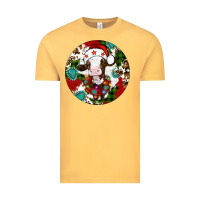 Vintage Mustard Christmas cow gemstone Vintage Tee - Artiststas