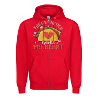 Red tacos never broke my heart Zipper Hoodie - MaliasSmallBusiness