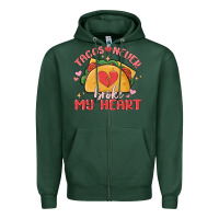 Sports Green tacos never broke my heart Zipper Hoodie - MaliasSmallBusiness