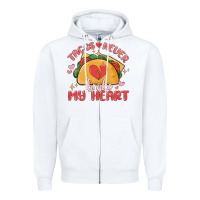 White tacos never broke my heart Zipper Hoodie - MaliasSmallBusiness