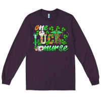 Plum st.patricks one lucky nurse Long Sleeve Tee - BarkalooDesign