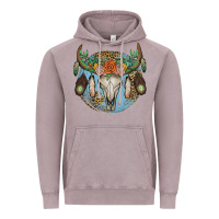 Vintage Zinc floral feather bull skull Vintage Hoodie - JahusDesignShop