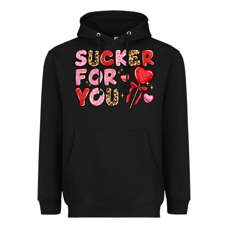 Lovethemed Typography With Heart Lollipop Heavyweight Hoodie by LillyAllenDesigns | Teevron