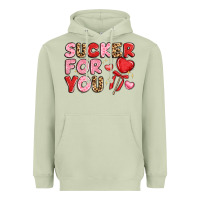 Matcha lovethemed typography with heart lollipop Heavyweight Hoodie - LillyAllenDesigns