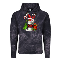 Cloud Black Santa claus in a coffee cup Vintage Hoodie - FaDigitalArtStudio