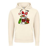 Vintage Artic Santa claus in a coffee cup Vintage Hoodie - FaDigitalArtStudio