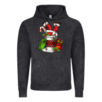 Vintage Black Santa claus in a coffee cup Vintage Hoodie - FaDigitalArtStudio