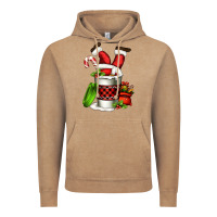 Vintage Coffee Santa claus in a coffee cup Vintage Hoodie - FaDigitalArtStudio