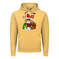 Vintage Mustard Santa claus in a coffee cup Vintage Hoodie - FaDigitalArtStudio