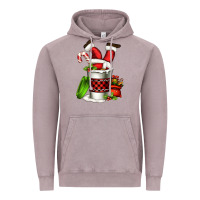 Vintage Zinc Santa claus in a coffee cup Vintage Hoodie - FaDigitalArtStudio