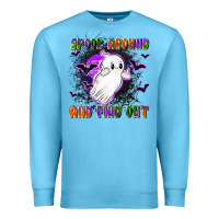 Ocean Blue spook around and find out Premium Sweatshirt - LillyAllenDesigns