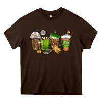 Chocolate Brown lawyer coffee cups Heavy Core Tee - texasbilliewilder