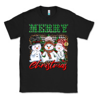 Black merry christmas snowman Classic Tee - AdoDesignShop