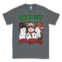 Charcoal Heather merry christmas snowman Classic Tee - AdoDesignShop