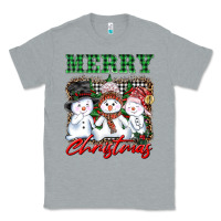 Heather Grey merry christmas snowman Classic Tee - AdoDesignShop