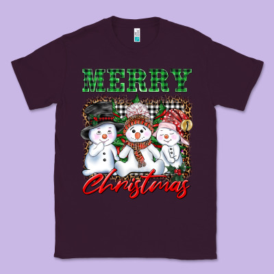 Merry Christmas Snowman Classic Tee Designed By Adodesignshop