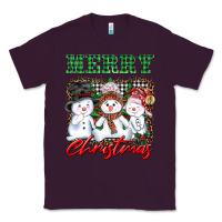 Plum merry christmas snowman Classic Tee - AdoDesignShop