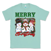 Seafoam merry christmas snowman Classic Tee - AdoDesignShop