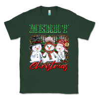 Sports Green merry christmas snowman Classic Tee - AdoDesignShop
