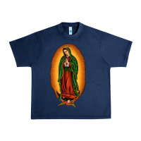 Navy our lady of Guadalupe Urban Heavy Tee - JahusDesignShop