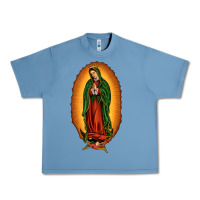 Pebble Blue our lady of Guadalupe Urban Heavy Tee - JahusDesignShop