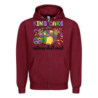 Burgundy king cake calories don't count Zipper Hoodie - MaliasSmallBusiness