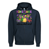 Navy king cake calories don't count Zipper Hoodie - MaliasSmallBusiness