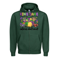 Sports Green king cake calories don't count Zipper Hoodie - MaliasSmallBusiness