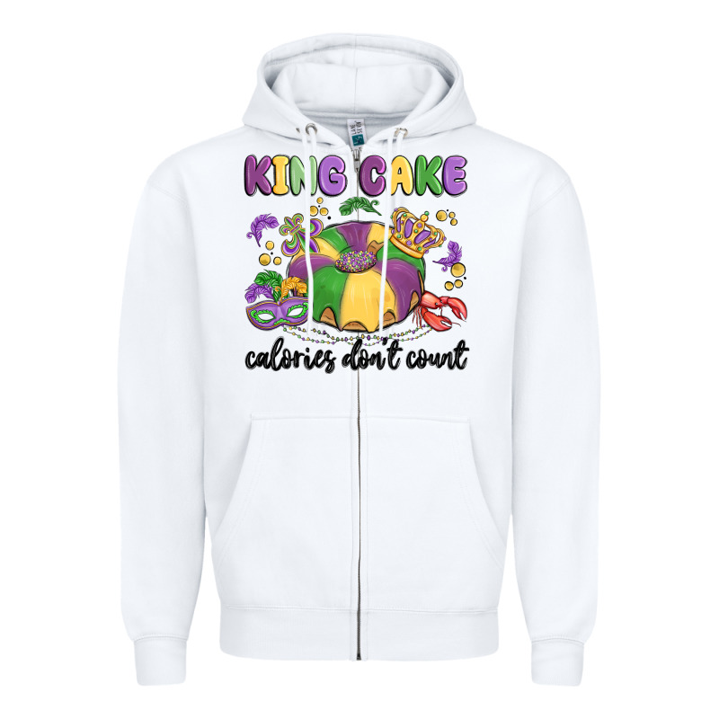 King Cake Calories Don't Count Zipper Hoodie by MaliasSmallBusiness | Teevron