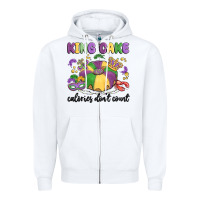 White king cake calories don't count Zipper Hoodie - MaliasSmallBusiness