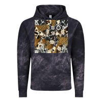 Cloud Black cowhide leopard seamless pattern Vintage Hoodie - HRA Design Shop