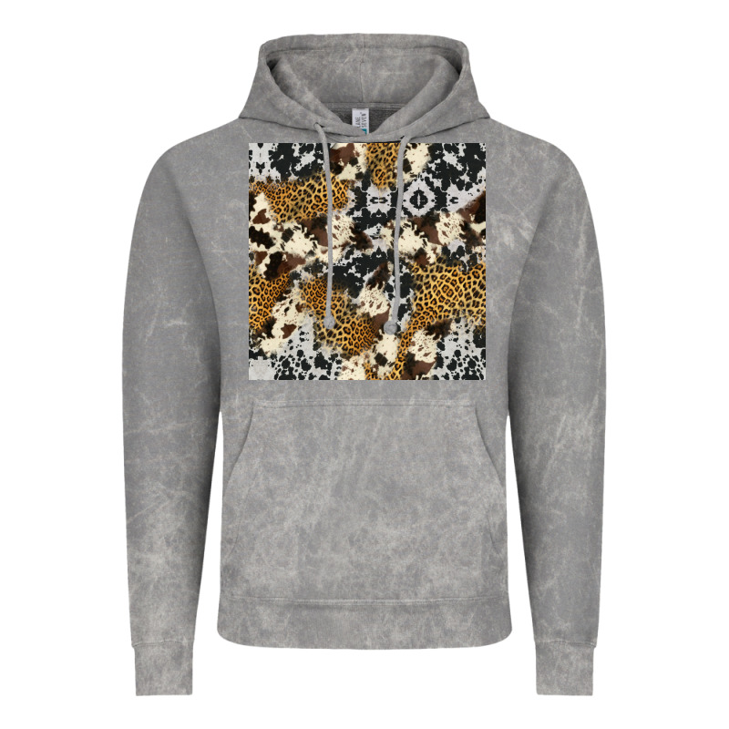 Cowhide Leopard Seamless Pattern Vintage Hoodie by HRA Design Shop | Teevron