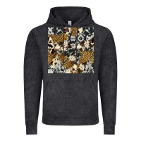 Vintage Black cowhide leopard seamless pattern Vintage Hoodie - HRA Design Shop