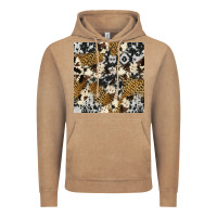 Vintage Coffee cowhide leopard seamless pattern Vintage Hoodie - HRA Design Shop