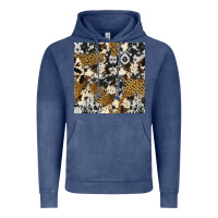 Vintage Denim cowhide leopard seamless pattern Vintage Hoodie - HRA Design Shop