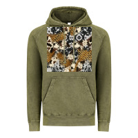 Vintage Olive cowhide leopard seamless pattern Vintage Hoodie - HRA Design Shop