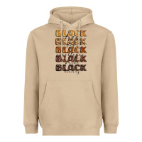 Mushroom typography variations in animal and glitter textur Heavyweight Hoodie - LillyAllenDesigns